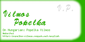 vilmos popelka business card